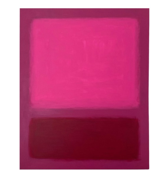 Tela rosa pintada à mão