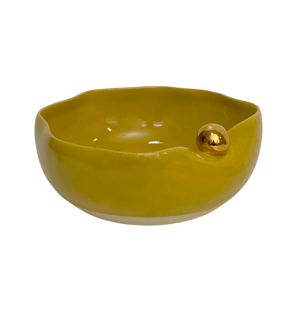 Bowl Nina com ouro amarelo