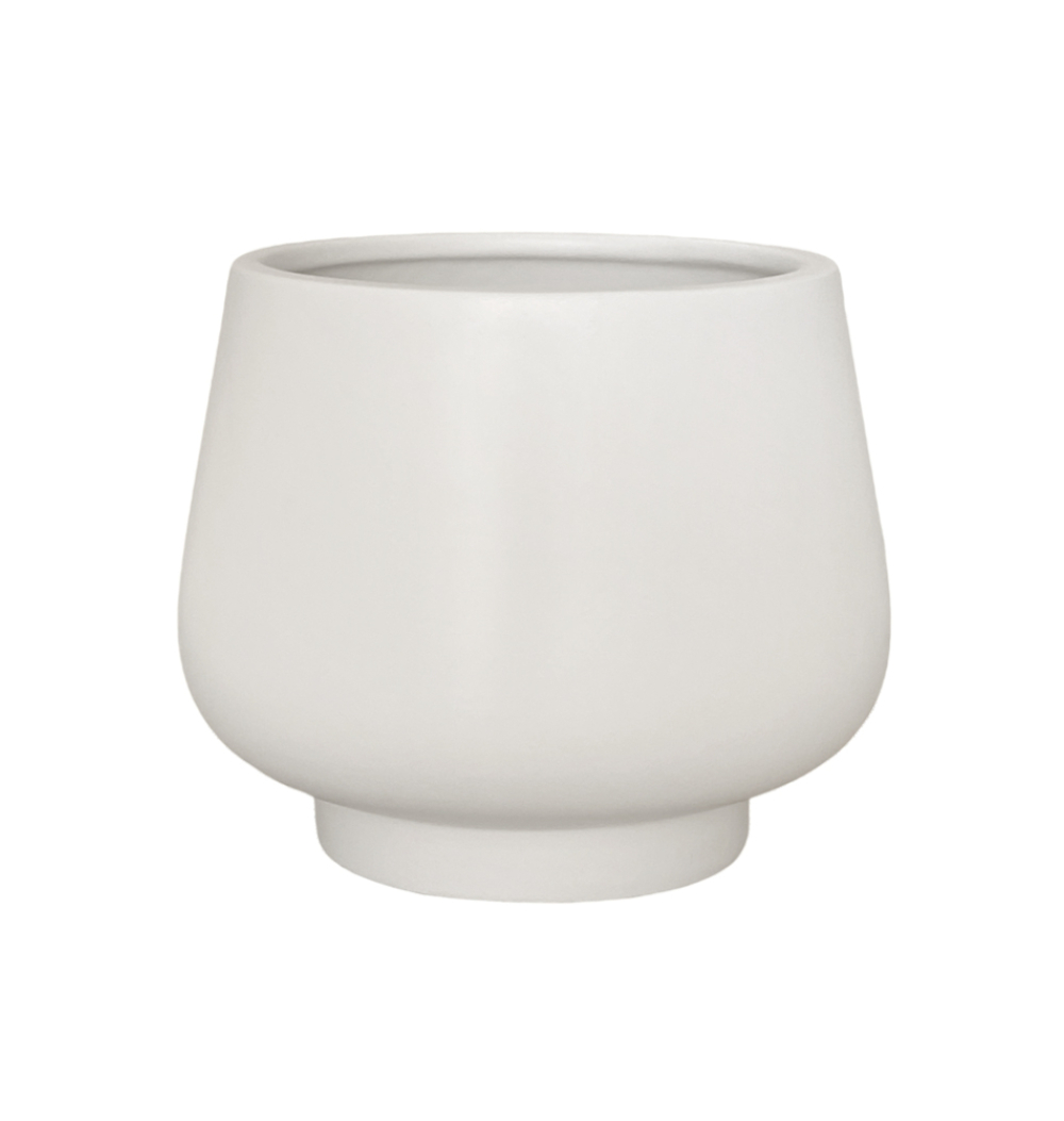 Cachepot cerâmica fosca off white