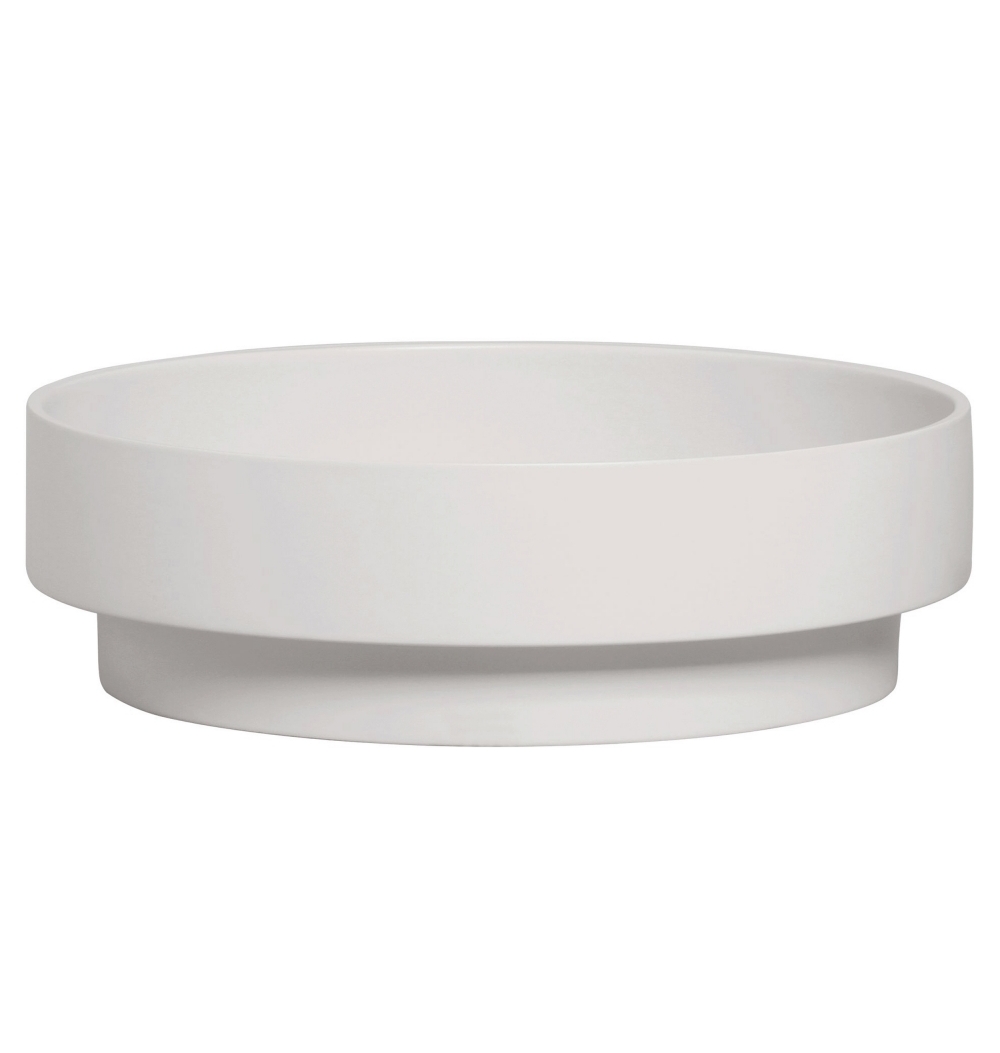 Centro cerâmica camélia G off white fosco 