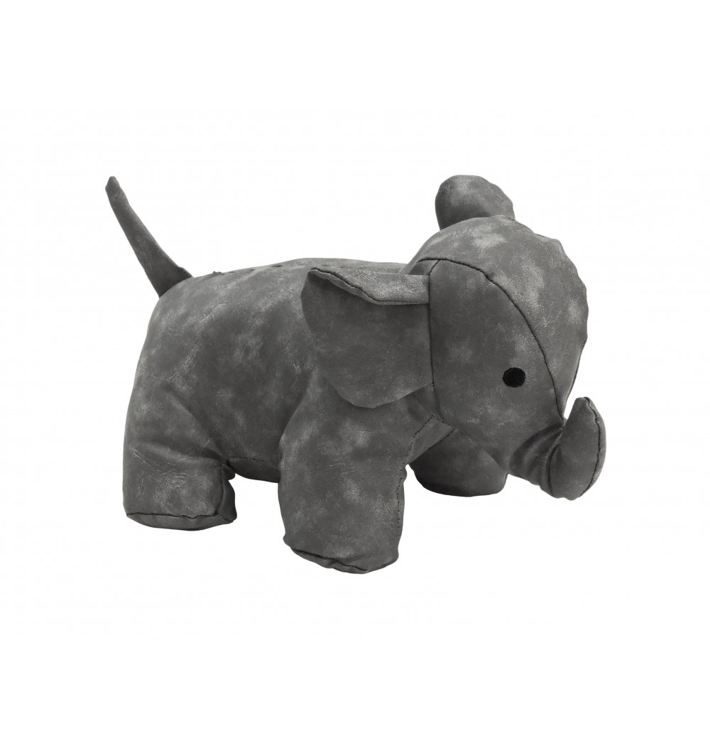 Elefante de couro cinza peso para porta 