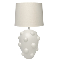 Abajur cerâmica fosca off white relevo bolas Abajur cerâmica fosca off white relevo bolas