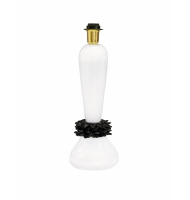 Abajur murano alexa branco com detalhe preto Abajur murano alexa branco com detalhe preto