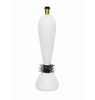 Abajur murano alexa branco com detalhe preto Abajur murano alexa branco com detalhe preto