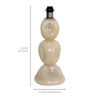 Abajur murano orgânico palha 