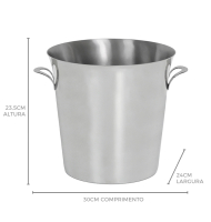 Balde inox champagne G