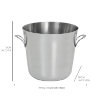 Balde inox champagne M