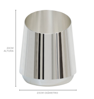 Balde prata cônico geo St. James