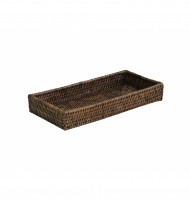Bandeja retangular rattan
