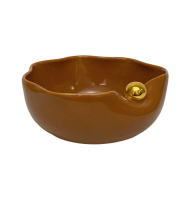 Bowl Nina com ouro ocre Bowl Nina com ouro ocre