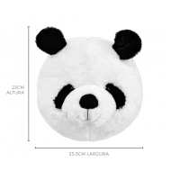 Cabeça pelúcia de urso panda