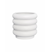 Cachepot cerâmica gomos M branco fosco Cachepot cerâmica gomos M branco fosco