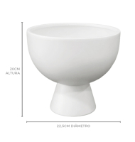 Cachepot cerâmica estocolmo branco M fosco