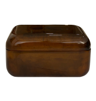 Caixa resina acrílica marrom