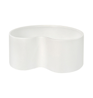 Centro cerâmica fosca branco orgânico M Centro cerâmica fosca branco orgânico M