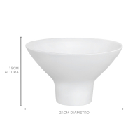 Centro cerâmica bari M branco fosco