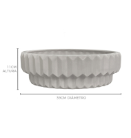 Centro cerâmica cinza claro geométrico