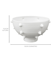 Centro cerâmica scandi branco fosco