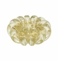 Centro murano ferrara transparente com ouro Centro murano ferrara transparente com ouro