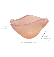 Centro murano piemonte rosa champagne com ouro