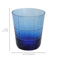 Copo cristal lapidado Mozart caipirinha azul
