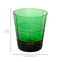Copo cristal lapidado Mozart caipirinha verde 
