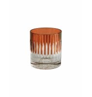 Copo cristal laranja canelado Copo cristal laranja canelado