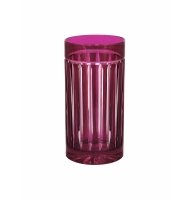 Copo cristal long drink framboesa canelado Copo cristal long drink framboesa canelado