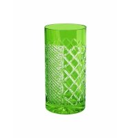 Copo cristal long drink verde limão losango Copo cristal long drink verde limão losango
