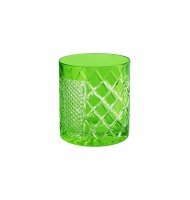 Copo cristal verde limão losango Copo cristal verde limão losango