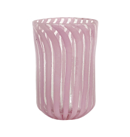 Copo de murano filigrana rosa