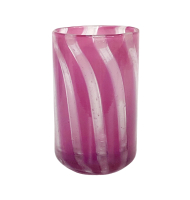 Copo de murano filigrana rosa pink