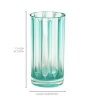 Copo long drink acrílico costine turquesa