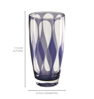 Copo long drink acrílico goccia azul