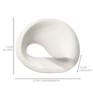 Escultura cerâmica formas orgânica 