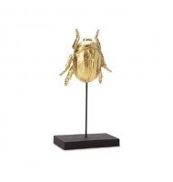 Escultura resina besouro dourado Escultura resina besouro dourado