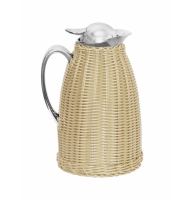 Garrafa térmica vime sintético bege