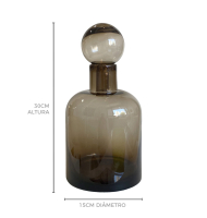 Garrafa vidro marrom alta 