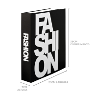 Livro caixa fashion preto G