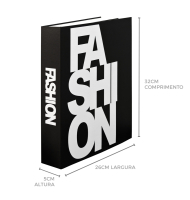 Livro caixa fashion preto M