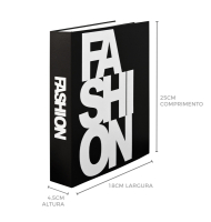 Livro caixa fashion preto P