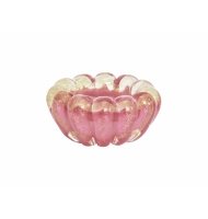 Micro centro canelado rosa chiclete com ouro