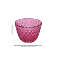 Mini centro diMurano pink lapidado