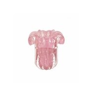 Mini vaso murano pétalas rosa chiclete com ouro