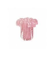 Mini vaso murano pétalas rosa chiclete com ouro