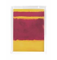 Quadro acrílico com gravura pink e amarelo