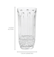 Set 2 copos cristal Mozart transparente