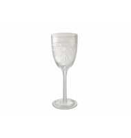 Taça cristal lapidada transparente para vinho branco Taça cristal lapidada transparente para vinho branco
