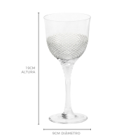 Set 2 taça cristal Mozart transparente para vinho tinto