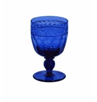Taça cristal lapidado Mozart laranjeiras azul Taça cristal lapidado Mozart laranjeiras azul